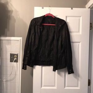 Faux snake skin leather jacket